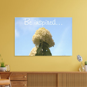 Be Inspired Hydrangea Blue Sky Canvas