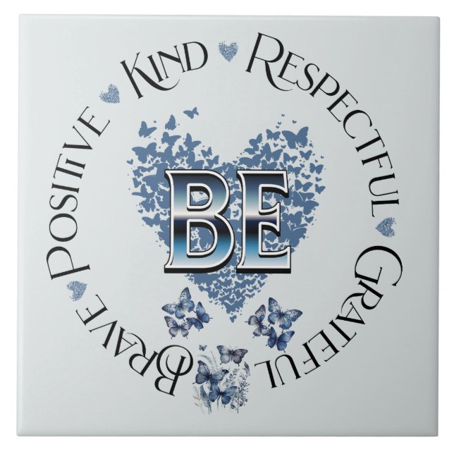 "BE" Inspired Planner Inspirational Motivational Tile (Front)
