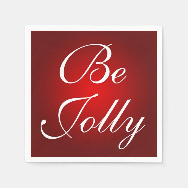 Be Jolly Red White Christmas Colours Holiday Desig Napkin (Front)