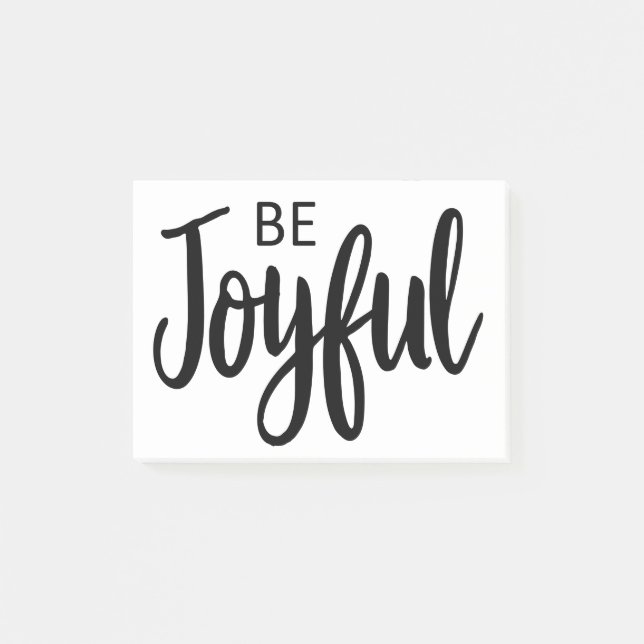 Be Joyful Gospel Graphics Aesthetic Christian Post-it Notes (Front)