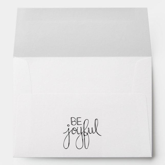 Be Joyful Wedding Envelope (Back (Bottom))