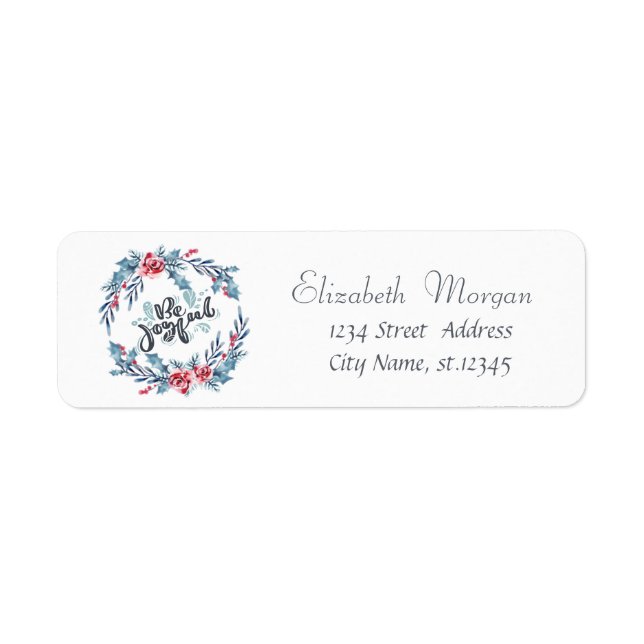 Be Joyful,Wreath,Holiday,Christmas (Front)