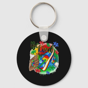 Be Kind Afro Sneaker Autism Awareness Day Support  Key Ring