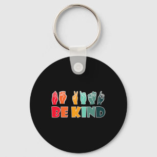 Be Kind American Sign Language Asl Disability Awar Key Ring