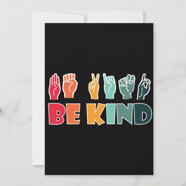 Be Kind ASL American Sign Language (Front)