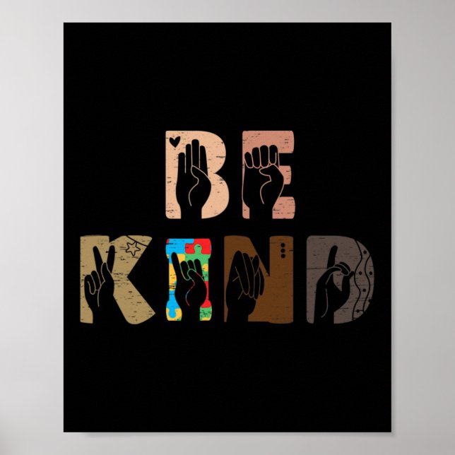 Be Kind Asl Hand Sign Interpreter Sign Language Au (Front)