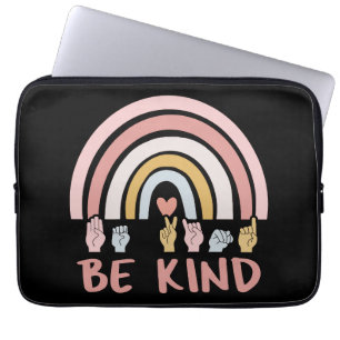 Be Kind ASL III - American Sign Language Laptop Sleeve