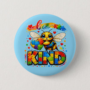 Be Kind Autism Awareness 6 Cm Round Badge