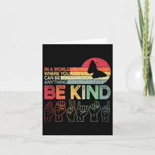 Be Kind Autism Awareness Asl Mum Teacher Kindness Card