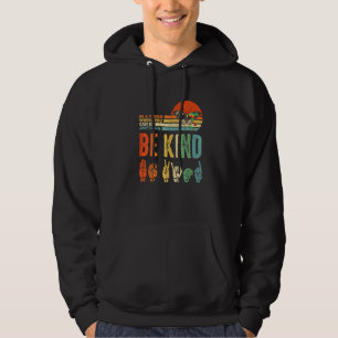 Be Kind Autism Awareness Asl Mum Teacher Kindness Hoodie