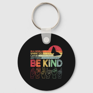Be Kind Autism Awareness Asl Mum Teacher Kindness Key Ring