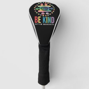 Be Kind Autism Awareness Colourful Design Golf Head Cover