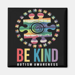 Be Kind Autism Awareness Colourful Design Magnet