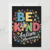 Be Kind Autism Awareness Colourful Design