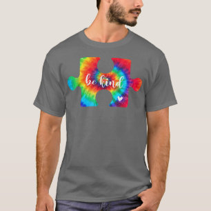 Be Kind Autism Awareness Kindness Tie Dye Mum Dad T-Shirt