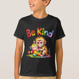 Be kind autism awareness monkey plush hug squad T-Shirt