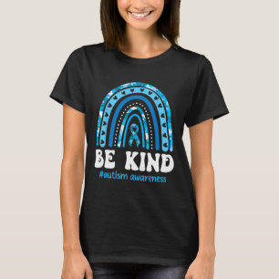 Be Kind Autism Awareness Puzzle Cute Rainbow Choos T-Shirt