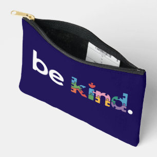 Be Kind Autism Awareness Puzzle Design Accessory Pouch
