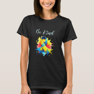 Be Kind Autism Awareness Puzzle Ribbon Men Women K T-Shirt