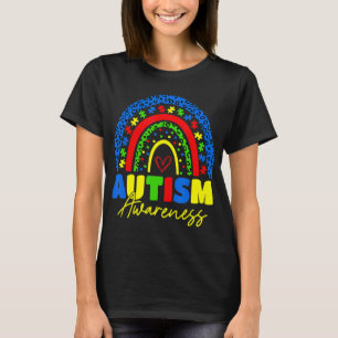 Be Kind Autism Awareness Rainbow Leopard Women Ki T-Shirt