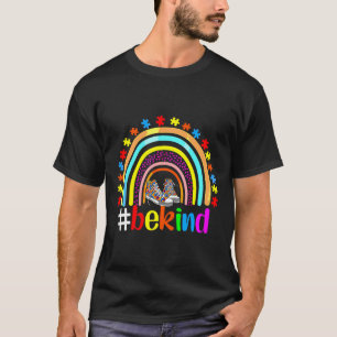 Be Kind Autism Awareness Rainbow Puzzle Shoes Auti T-Shirt