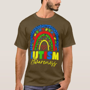 Be Kind Autism Awareness Shirt Rainbow Leopard Wom