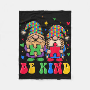Be Kind Autism Day Fleece Blanket