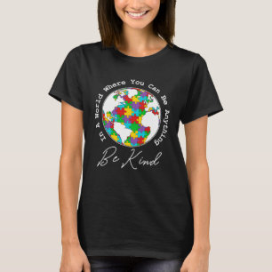 Be Kind Autism Mom Dad Women Kids Autism Awareness T-Shirt