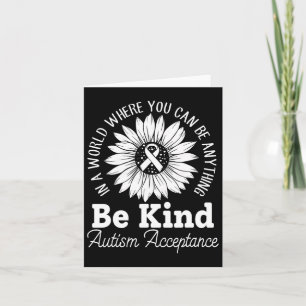 Be Kind Autism Red Instead - Acceptance Not Awaren Card