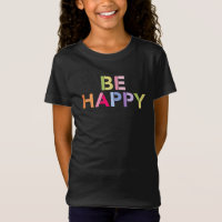 Be Kind Be Happy Rainbow Colours Graphic