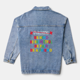 Be Kind Be Respectful Be Fair Be A Friend Gay Prid Denim Jacket