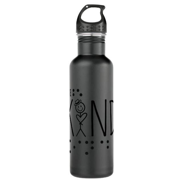 Be Kind Blind Awareness braille Premium  710 Ml Water Bottle (Front)