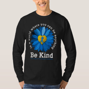 Be Kind Blue Sunflower Child Abuse Prevention Mont T-Shirt