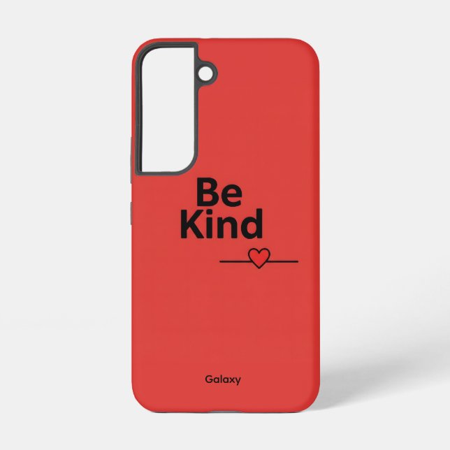 Be Kind – Bold Red Samsung Galaxy S22 Case (Back)