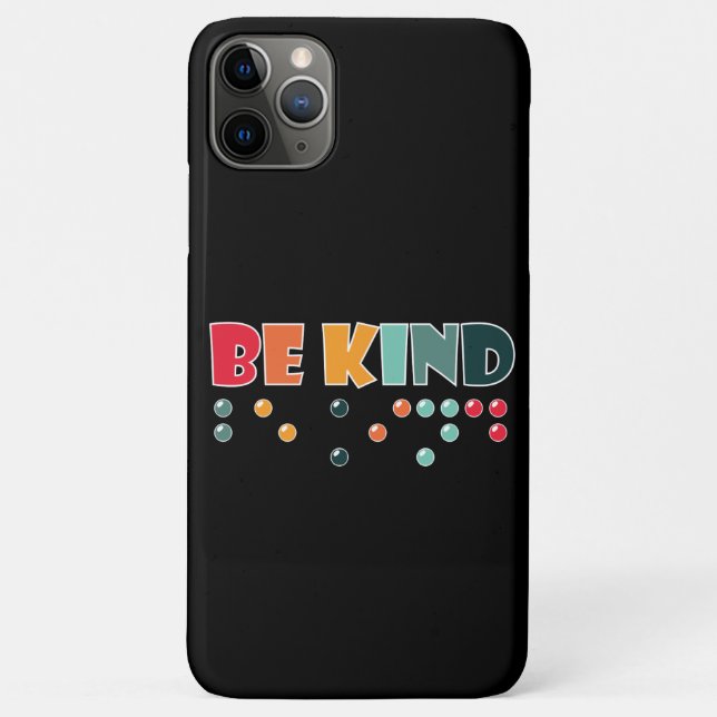 Be Kind Braille Literacy Blindness Awareness Case-Mate iPhone Case (Back)