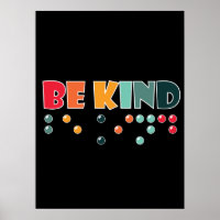 Be Kind Braille Literacy Blindness Awareness
