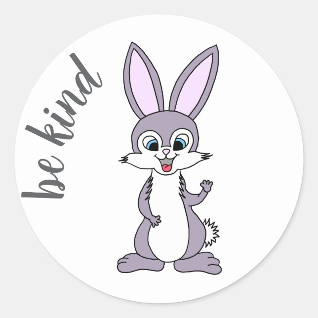 “Be Kind” Bunny Sticker (Front)