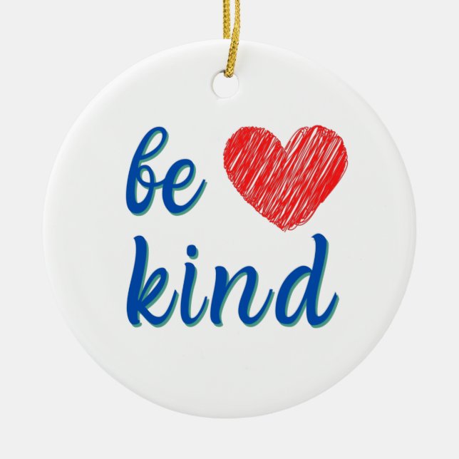 be kind   ceramic tree decoration (Front)