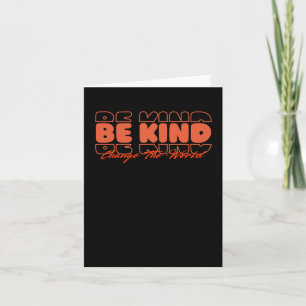 Be Kind Change The World Inspiration Words Sticker Card