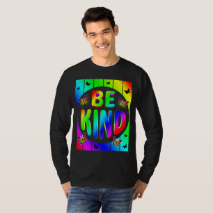 BE KIND COLORFUL RAINBOW BUTTERFLIES T-Shirt