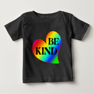 Be Kind Colourful Heart Rainbow  Baby T-Shirt
