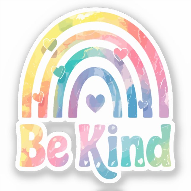 Be Kind Colourful Rainbow – Inspirational Positive (Front)