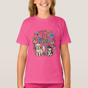 Be Kind – Cute & Colourful Dog-Themed Kids' T-Shir T-Shirt