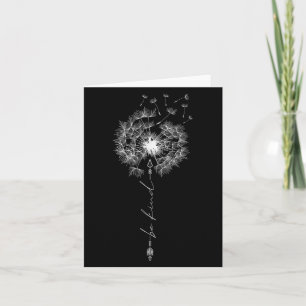 Be Kind Cute Dandelion Tattoo Motif Arrow Breathe Card