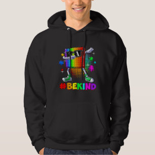 Be Kind Dabbing Puzzle Pop It Piece Autism Awarene Hoodie