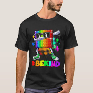 Be Kind Dabbing Puzzle Pop It Piece Autism Awarene T-Shirt