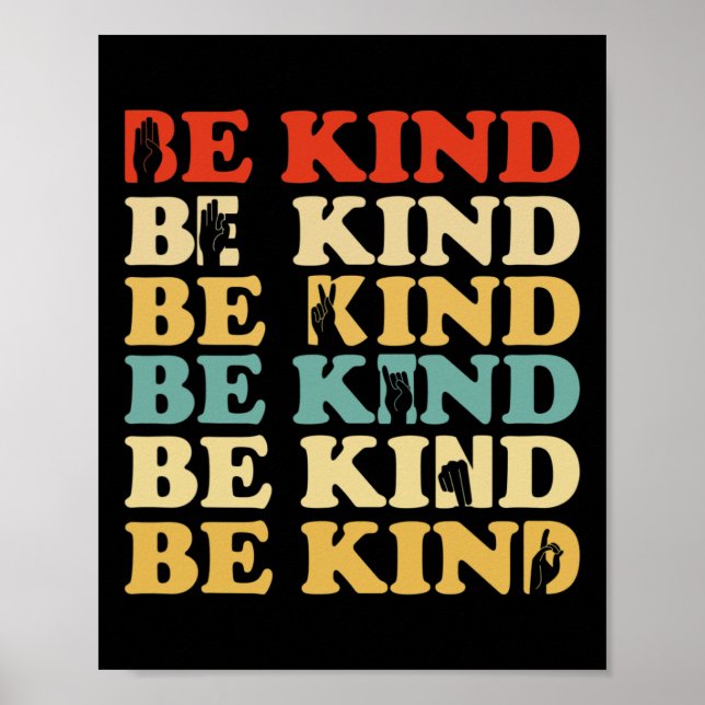 Be Kind Deaf Awareness Hard Of Hearing Asl Sign La (Front)