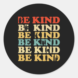 Be Kind Deaf Awareness Hard Of Hearing Asl Sign La Classic Round Sticker