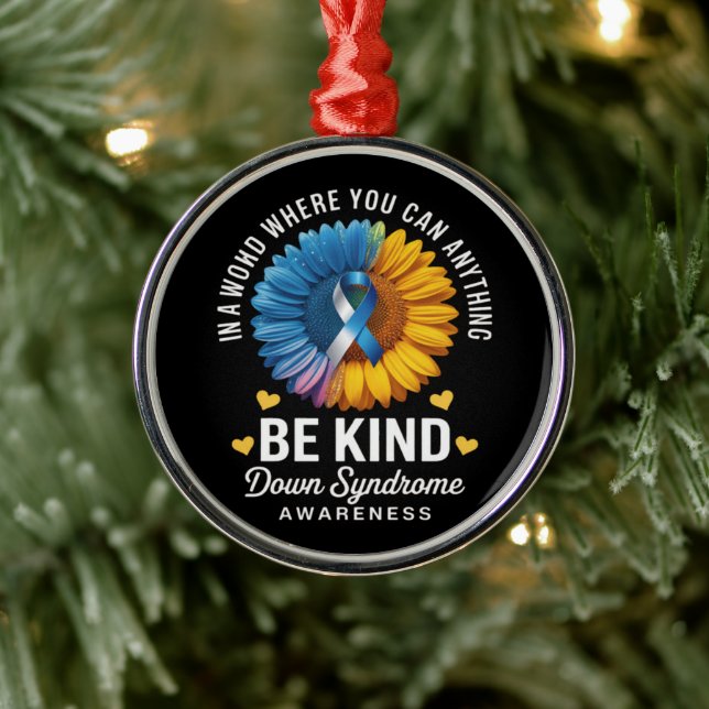 Be Kind Down Syndrome Awareness Metal Tree Decoration (Tree)