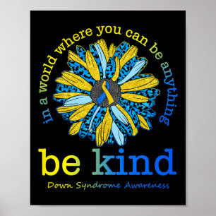 Be Kind Down Syndrome Awareness October Teacher Wo Poster